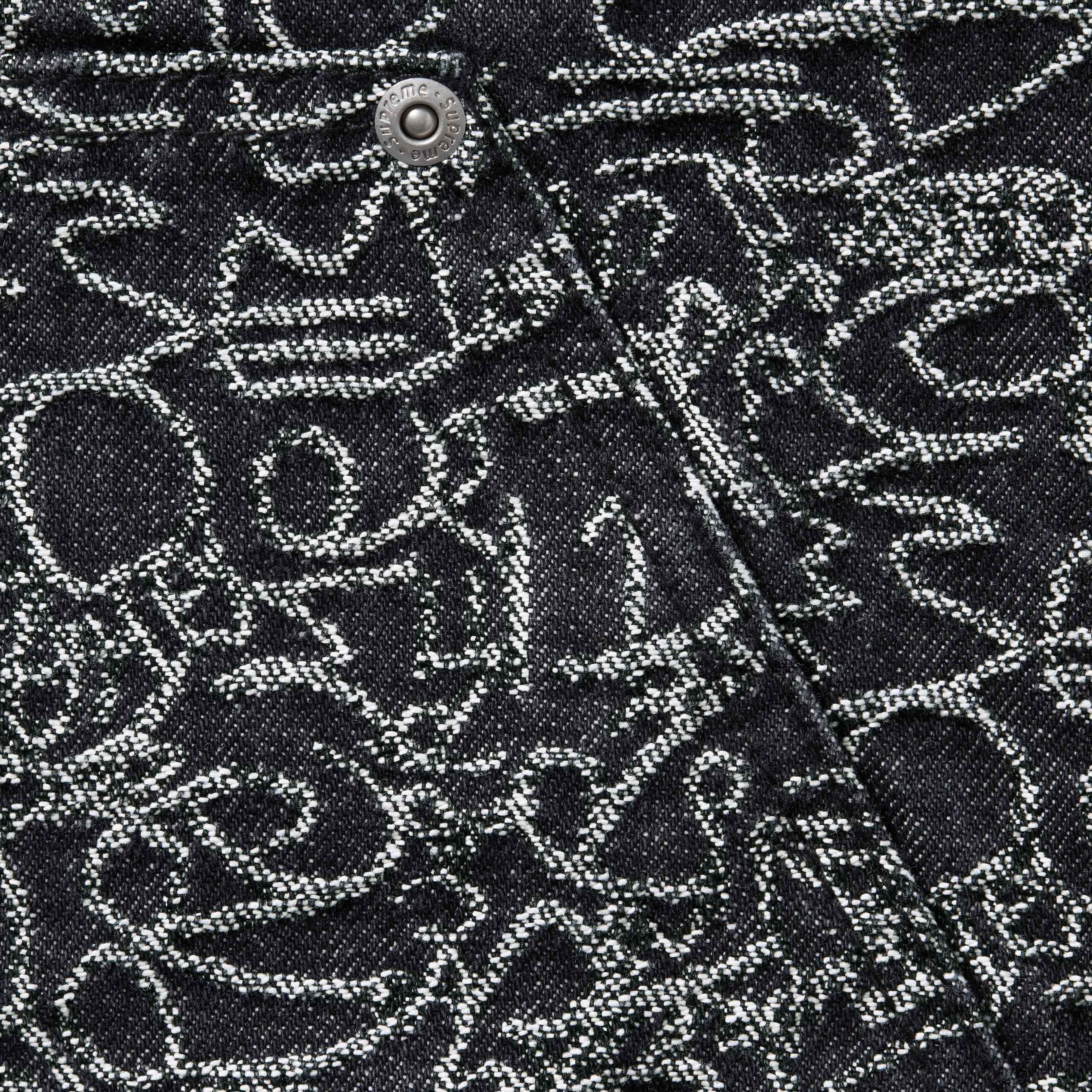 Handwriting Double Knee Denim Short view 8